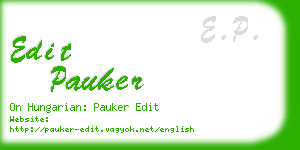 edit pauker business card